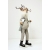 Figurka Renifer zimowy skandynawski z nartami 38cm